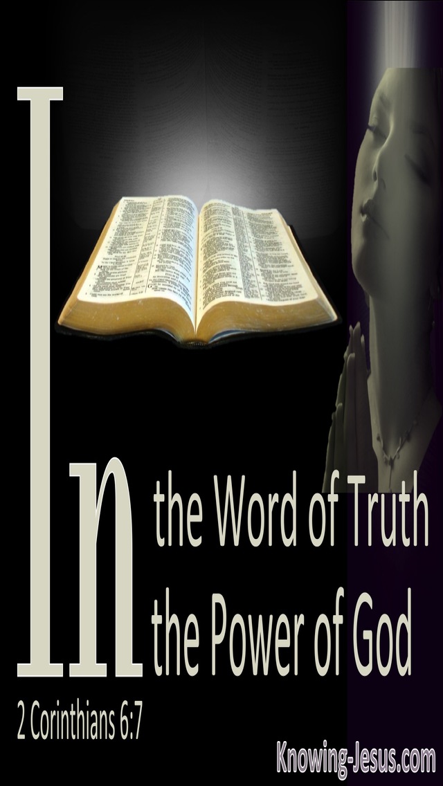 2 Corinthians 6:7 In the Word Of Truth And Power Of God (black)